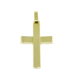 Pingente Cruz Quadrada Oca em Ouro Amarelo 18 Kilates - 25063