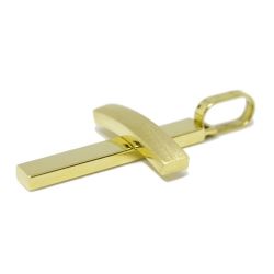Pingente Cruz Quadrada Oca em Ouro Amarelo 18 Kilates - 25063