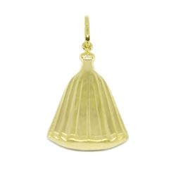 Pingente Nsra. Aparecida M�dio Oca em Ouro Amarelo 18 Kilates - 25065