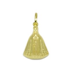 Pingente Nsra. Aparecida M�dio Oca em Ouro Amarelo 18 Kilates - 25065