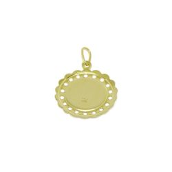 Pingente Placa Rendada de Nsra. Aparecida em Ouro Amarelo 18 Kilates - 25066