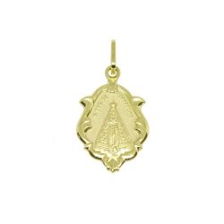 Pingente Nsra. Aparecida Modelo Capelinha M�dio em Ouro Amarelo 18 Kilates - 25069