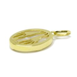 Pingente Nsra. das Gra�as Milagrosa Base Madrep�rola em Ouro Amarelo 18 Kilates - 25074