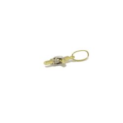 Pingente Cruz com N� Bicolor  em Ouro 18 Kilates - 25093