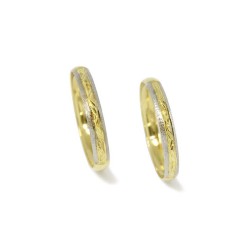 Aparador Delicado Bicolor em Ouro Amarelo 18 Kilates - 25096