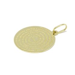 Pingente Mandala Ora��o Pai Nosso em Ouro 18 Kilates - 25102