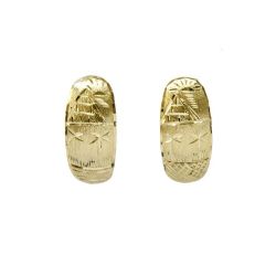 Brinco Eg�pcio com clips em Ouro Amarelo 18 Kilates - 25110