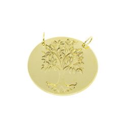 Pingente Mandala �rvore da Vida Dupla em Ouro 18 Kilates - 25129