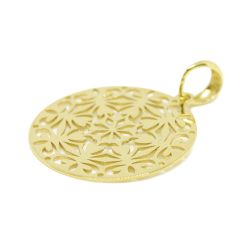 Pingente Mandala Vazada Pequena em Ouro 18 Kilates - 25145