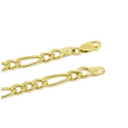 Pulseira Malha F�garo Oca em Ouro 18 Kilates - 25234