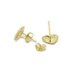 Brinco Cora��o Fixo em Ouro 18 Kilates � 25235