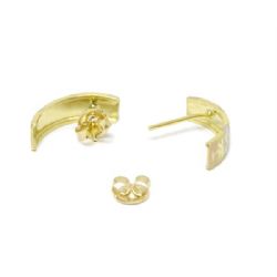 Brinco Retangular Eg�pcio Tricolor em Ouro 18 Kilates � 25238