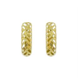 Brinco Argola Clips Vazado em Ouro 18 Kilates � 25241
