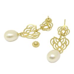 Brinco Longo P�rola Shell em Ouro 18 Kilates � 25248