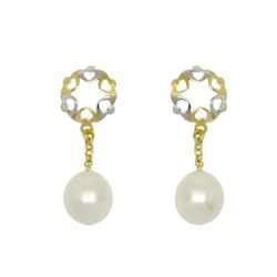 Brinco Loves Bicolor P�rola Shell em Ouro 18 Kilates � 25250