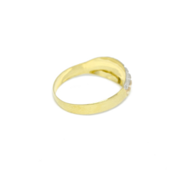 Anel Granitado Tricolor em Ouro 18 Kilates � 25262