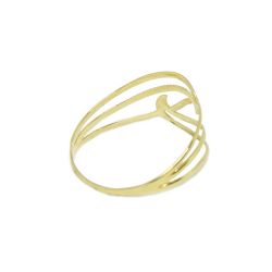 Anel Onda Bicolor em Ouro 18 Kilates � 25268