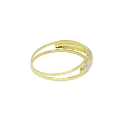 Anel Tricolor Facetado em Ouro 18 Kilates � 25269