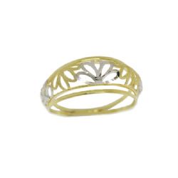 Anel Flor Vazada Due em Ouro 18 Kilates � 25270