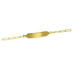 Pulseira Infantil de Chapa em Ouro 18 Kilates - 25283