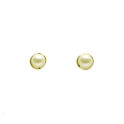 Brinco P�rola Rococ� com 4mm em Ouro 18 Kilates � 25284