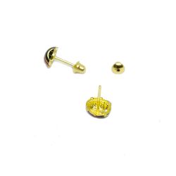 Brinco Joaninha Esmaltada em Ouro 18 Kilates � 25285