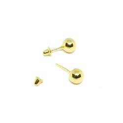 Brinco Bola 5mm em Ouro 18 Kilates � 25292