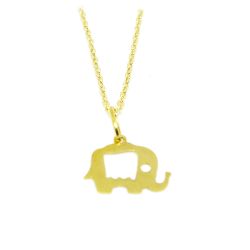 Colar com Pingente Elefante em Ouro 18 Kilates - 25299