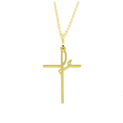 Colar com Pingente F� em Ouro 18 Kilates - 25302