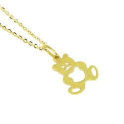 Colar com Pingente Urso em Ouro 18 Kilates - 25303