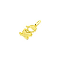 Pingente Boneco com Zirc�nia em Ouro 18 Kilates � 25312