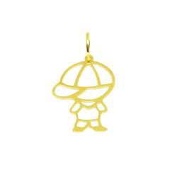 Pingente Menino Bon� em Ouro 18 Kilates � 25313