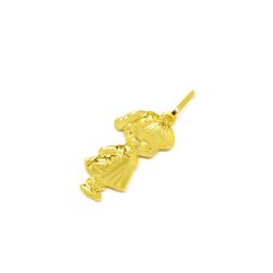 Pingente Boneca Alem�zinha em Ouro 18 Kilates � 25315