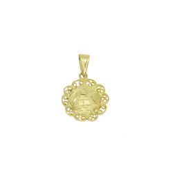 Pingente Mandala Pir�mide Pequena em Ouro 18 Kilates � 25337