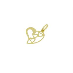 Pingente Cora��es Vazados em Ouro 18 Kilates � 25338