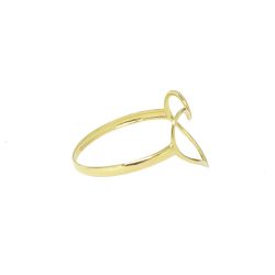 Anel Cora��o Vazado em Ouro 18 Kilates � 25349