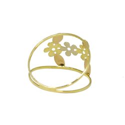 Anel Tri Flores em Ouro 18 Kilates � 25350