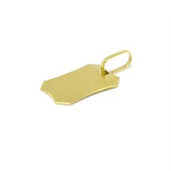 Pingente Placa Retangular em Ouro 18 Kilates � 25353