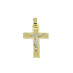 Pingente Crucifixo Retangular em Ouro 18 Kilates � 25357