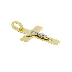 Pingente Crucifixo Retangular em Ouro 18 Kilates � 25357