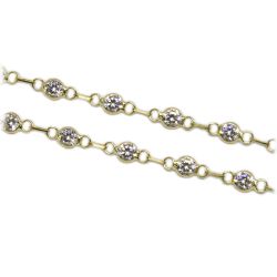 Pulseira Infantil de Zirc�nia em Ouro 18 Kilates � 25363