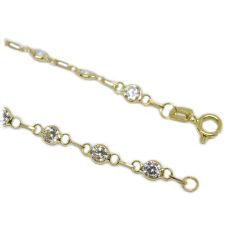 Pulseira Infantil de Zirc�nia em Ouro 18 Kilates � 25363