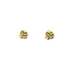 Brinco Uni�o Duplo Tricolor em Ouro 18 Kilates � 25369