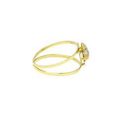 Anel Cora��o Tricolor em Ouro 18 Kilates � 25370