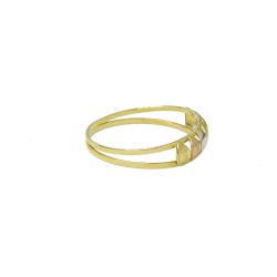 Anel Losango Tricolor em Ouro 18 Kilates � 25371
