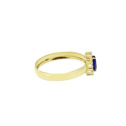 Anel Formatura Gota Azul em Ouro 18 Kilates � 25372