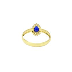 Anel Formatura Gota Azul em Ouro 18 Kilates � 25372
