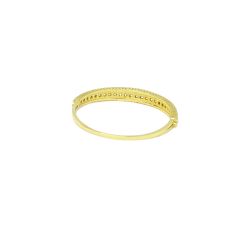 Anel Bananinha com Zirc�nias  em Ouro 18 Kilates � 25379