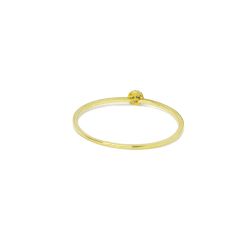 Anel Solit�rio Redondo em Ouro 18 Kilates � 25381