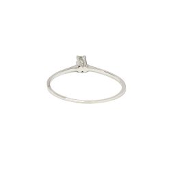 Anel Solit�rio 4 Garras em Ouro 18 Kilates � 25382
